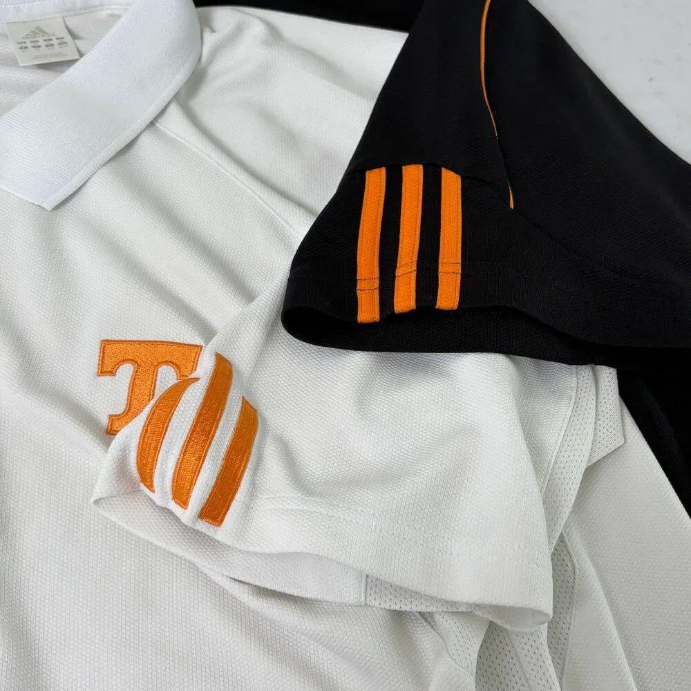 Adidas‎ University of Tennessee Polo Shirts Mens XL White Black Logo Volunteers